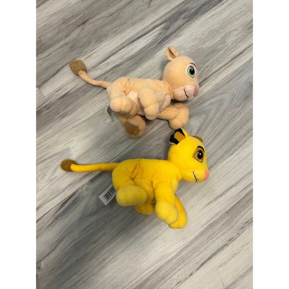 Disney Young Simba & Nala Plush Toy The Lion King 2002 Hasbro Stuffed Animal - Picture 4 of 5